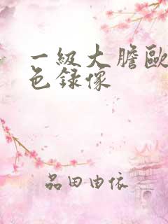 一级大胆欧美黄色录像