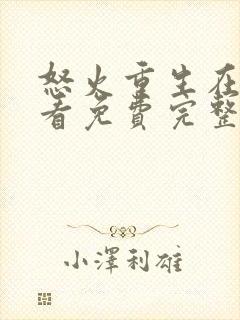 怒火重生在线观看免费完整版