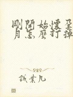 刚开始怀孕一个月怎么打掉