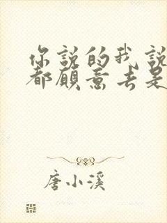 你说的我说的我都愿意去是什么歌