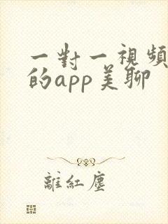 一对一视频交友的app美聊