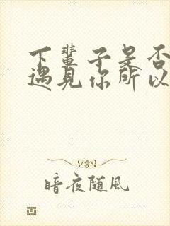 下辈子是否还能遇见你所以我今生