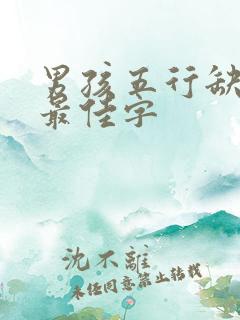 男孩五行缺金的最佳字