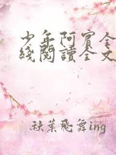 少年阿宾全文在线阅读全文免费阅读最新