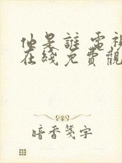 他是谁 电视剧在线免费观看