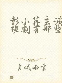 彭小苒主演的电视剧有哪些