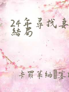 24年寻找妻子结局
