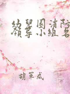 幼儿园消防安全领导小组名单