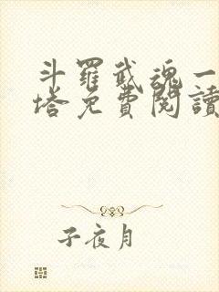 斗罗武魂一钟一塔免费阅读