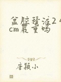 盆腔积液2 4cm严重吗