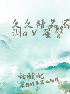 久久精品国产亚洲a∨蜜臀