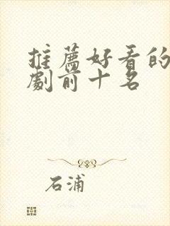 推荐好看的电视剧前十名