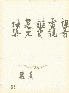 他是谁电视剧全集免费观看正版