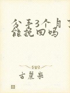 分手3个月了还能挽回吗