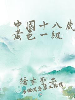 中国十八岁少女黄色一级