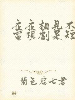 夜夜相见不识君电视剧是短剧吗