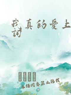 我真的爱上你歌词