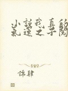 小说我真的不是气运之子阅读