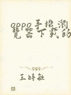 oppo手机浏览器下载的文件在哪个文件夹