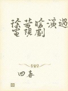 徐若晗演过哪些电视剧