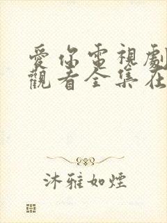 爱你电视剧免费观看全集在线播放