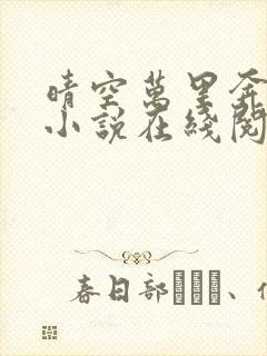 晴空万里奔向你小说在线阅读