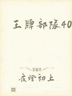 王牌部队40集
