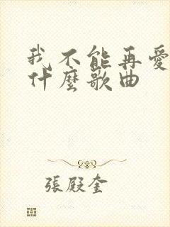 我不能再爱你是什么歌曲