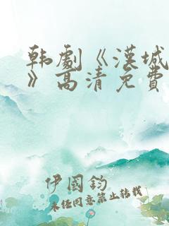 韩剧《汉城迷雾》高清免费观看