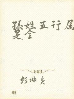 孙姓五行属水还是金