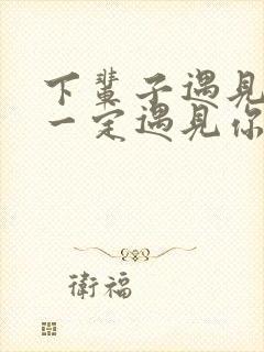 下辈子遇见你不一定遇见你的原唱