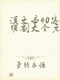 汉文帝40集电视剧大全免费观看