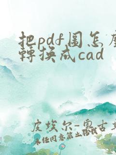 把pdf图怎么转换成cad