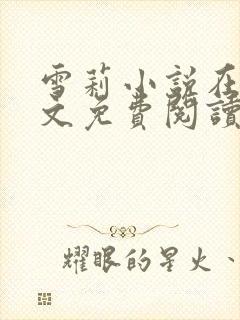 雪莉小说在线全文免费阅读笔趣阁