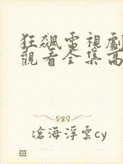 狂飙电视剧免费观看全集高清完整版