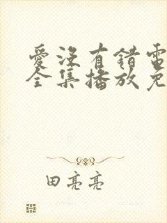 爱没有错电视剧全集播放免费