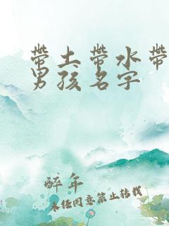 带土带水带金的男孩名字