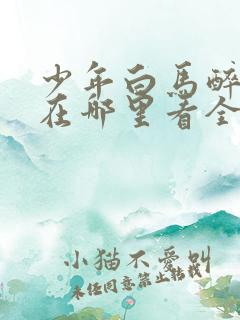 少年白马醉春风在哪里看全集