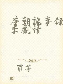 唐朝诡事录第一季剧情