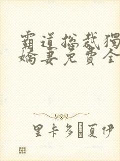 霸道总裁独宠小娇妻免费全集