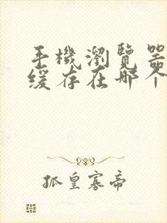 手机浏览器视频缓存在哪个文件夹