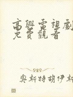 高兴电视剧全集免费观看