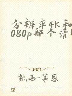 分辨率4k和1080p哪个清晰