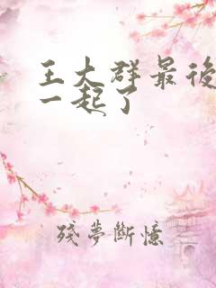 王大群最后和谁一起了