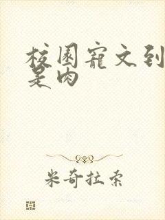 校园宠文到处都是肉