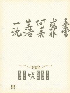 一生何求秦菲雪沈浩秦菲雪全本免费阅读
