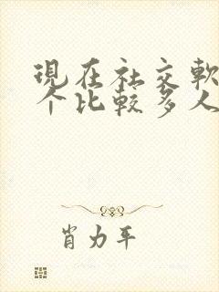 现在社交软件那个比较多人玩