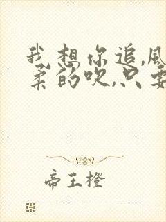 我想你追,风温柔的吹,只要你无怨,我也无悔