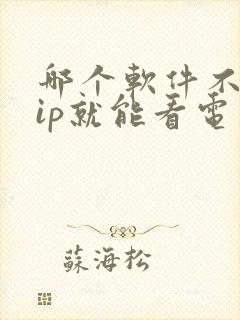 哪个软件不要vip就能看电视剧