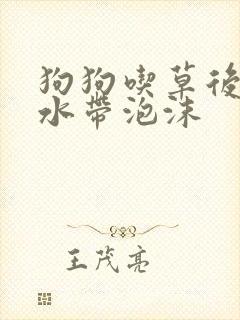 狗狗吃草后吐黄水带泡沫